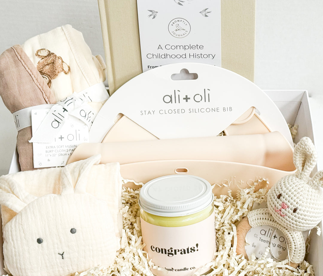 Timeless Beginnings Newborn Essentials Gift Basket