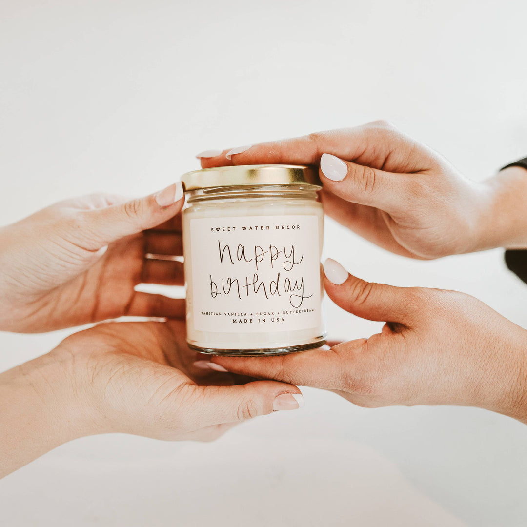 Happy Birthday 9 oz Soy Candle - Home Decor &amp; Gifts
