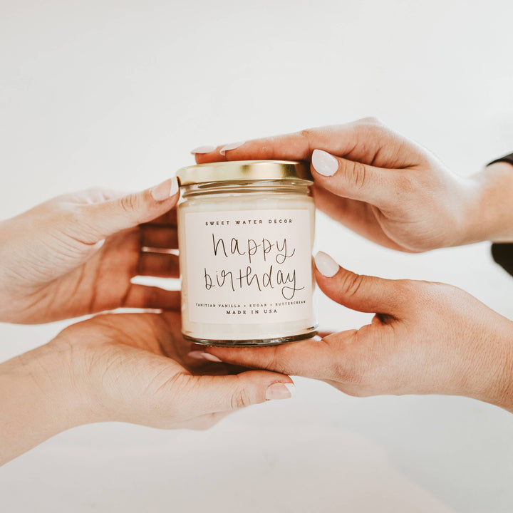 Happy Birthday 9 oz Soy Candle - Home Decor &amp; Gifts
