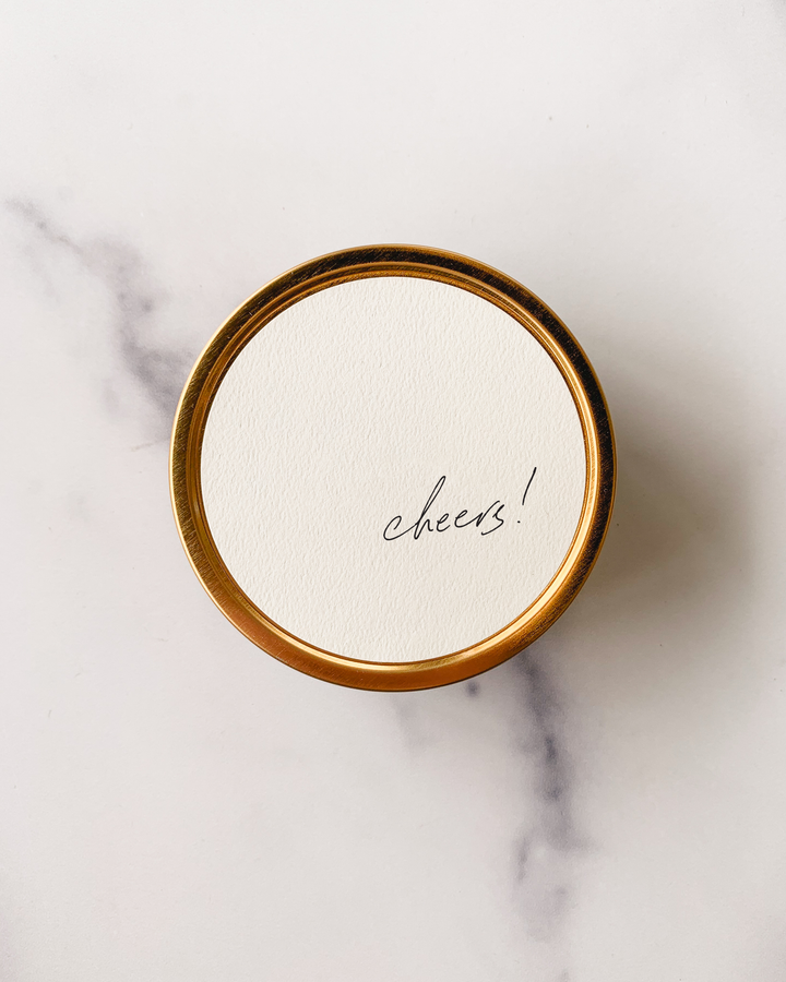 "Cheers!" Soy Travel Candles: Vanilla Lavender