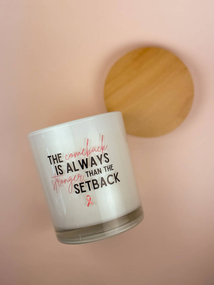 The Comeback - Breast Cancer Soy Candle: Vanilla Brûlée