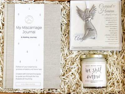 Miscarriage gift box 
- Healing after loss gift 
- Memorial gift for infant loss 
- Miscarriage support package 
- Angel memorial keepsake 
- Sympathy gift for miscarriage 
- Pregnancy loss healing journal 
- Comfort gift for miscarriage 
- Thoughtful miscarriage gift 
- Memorial candle for infant loss