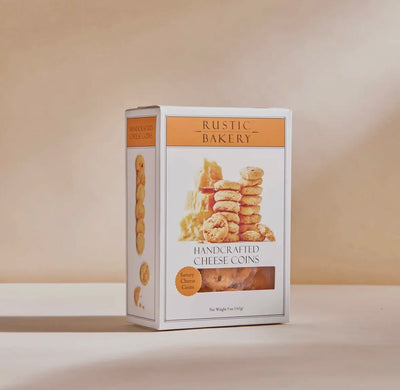 Our cheese coins are handmade using our favorite local cheddar cheese. These tangy coins complement wine and cocktails, as well as to create interesting canapés and hors d'oeuvres. We have chosen to use traditional cheddar as the main ingredient for these coins. It has a delicate, mild buttery flavor with subtle hints of fruit in each bite, with a spicy finish that consists of chili flakes and cayenne pepper. 