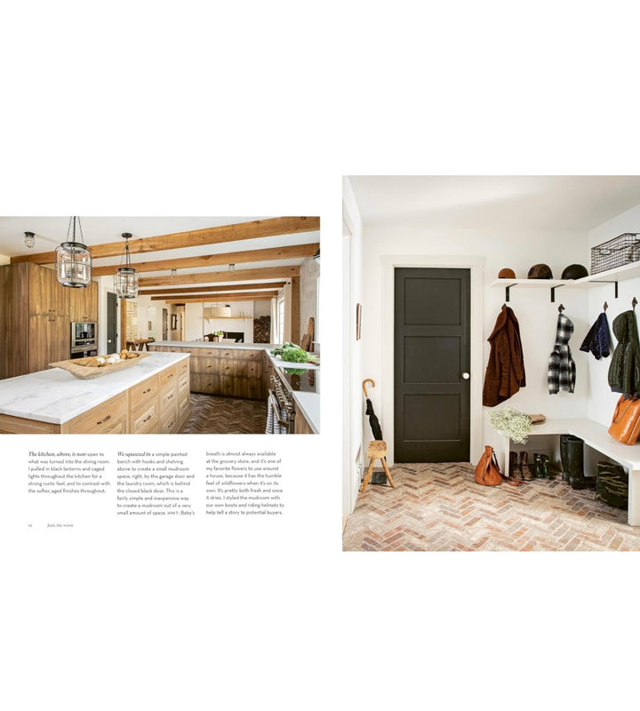 Feels Like Home Housewarming Gift Set- Wood Board, Throw Blanket &amp; Design Book