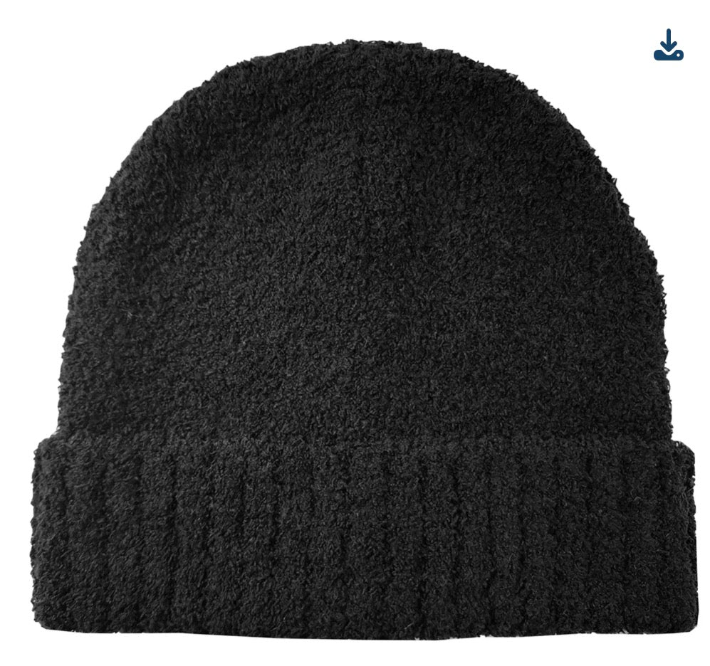 Rolled Fuzzy Beanie &amp; Sherpa Lined Socks Combo