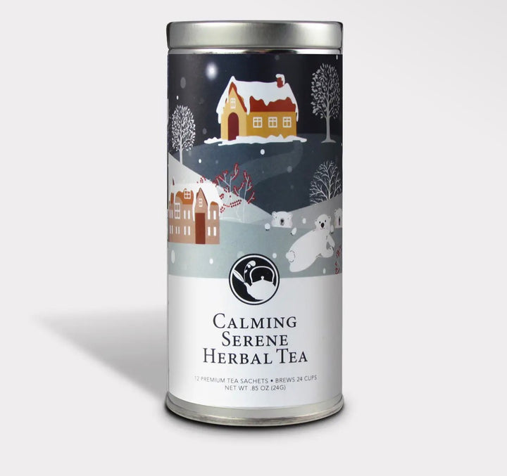 Holiday Joy Village Tea Can Gift