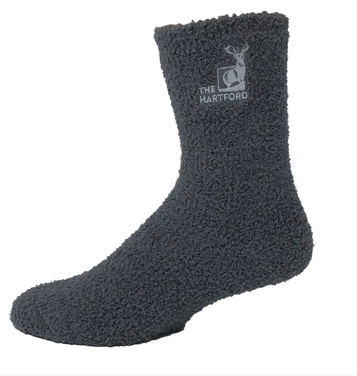 Fuzzy Crew Socks with Direct Embroidery
