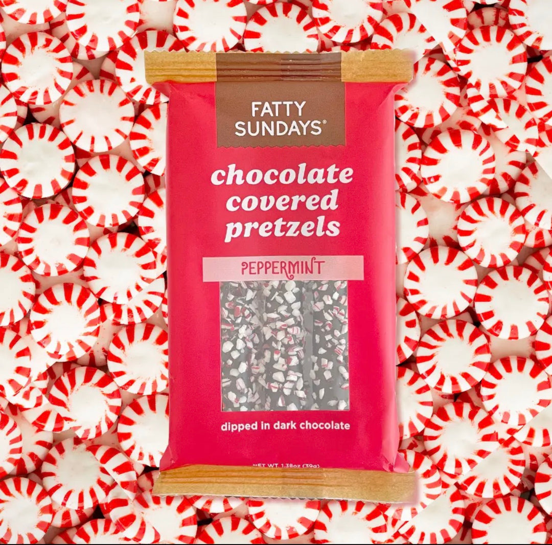 Peppermint Chocolate Covered Pretzels (3pc)