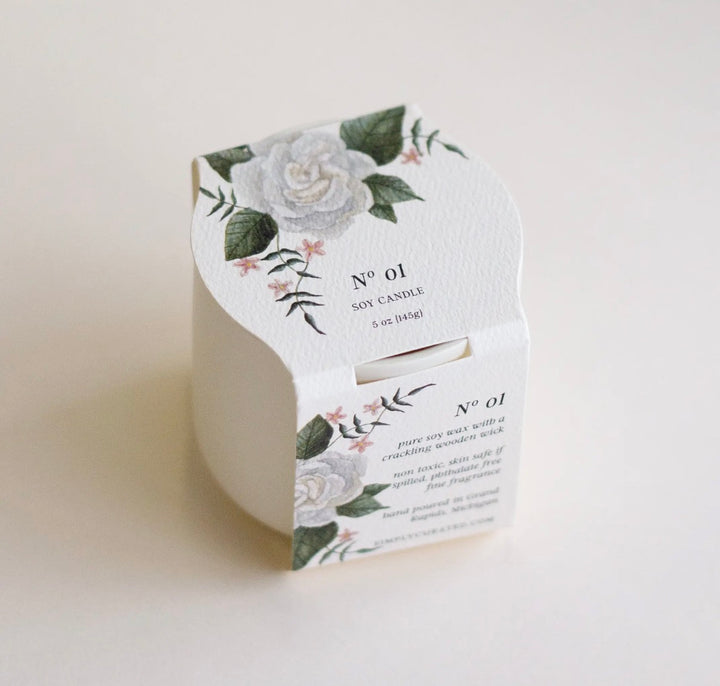 No. 1 Ceramic Botanical Soy Candle