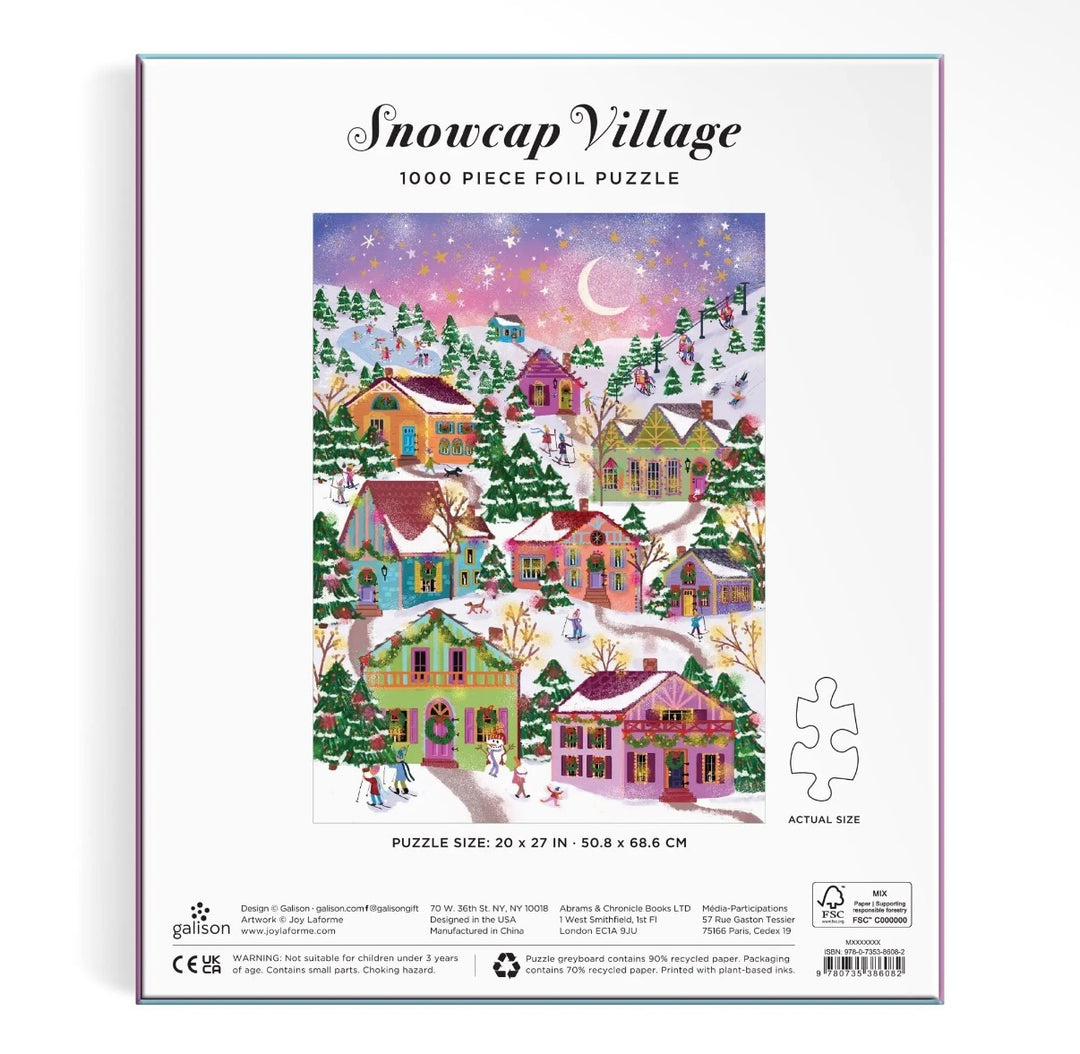 Joy Laforme Snowcap Village 1000pc Foil Puzzle