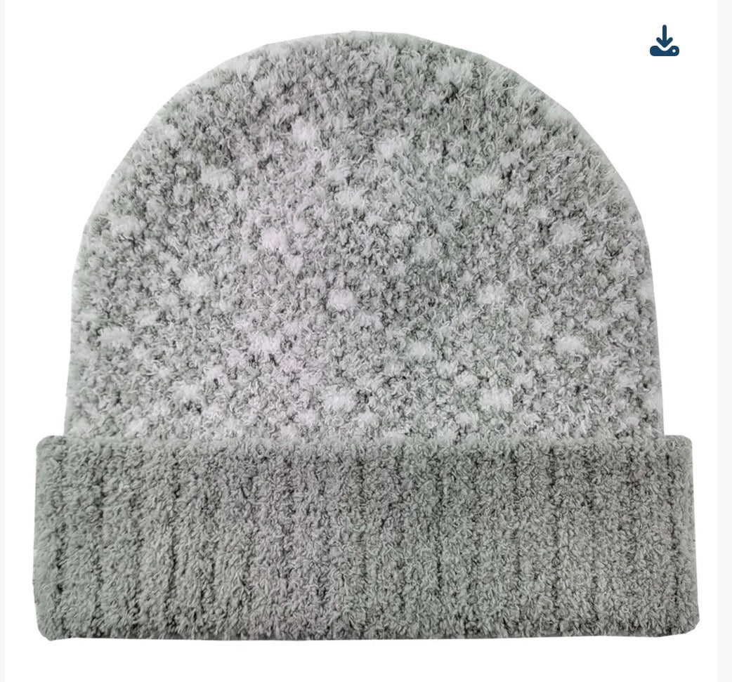 Rolled Fuzzy Beanie &amp; Sherpa Lined Socks Combo