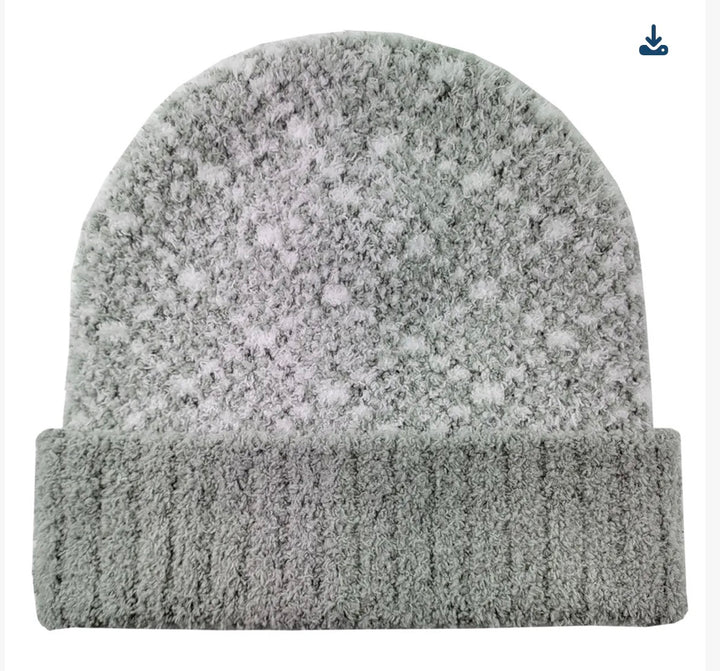 Rolled Fuzzy Beanie &amp; Sherpa Lined Socks Combo