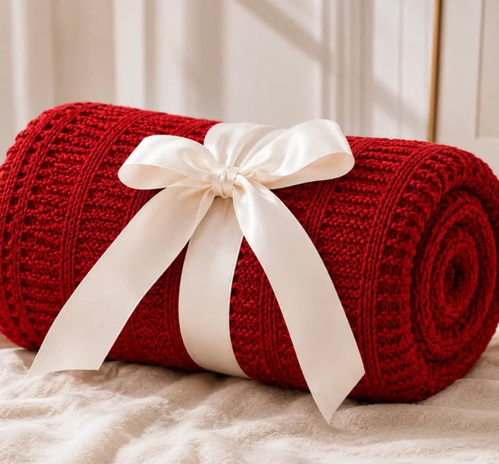 Red Knit Blanket
