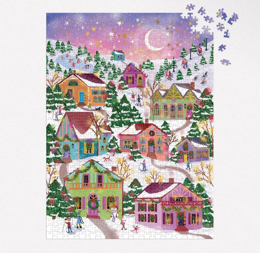 Joy Laforme Snowcap Village 1000pc Foil Puzzle
