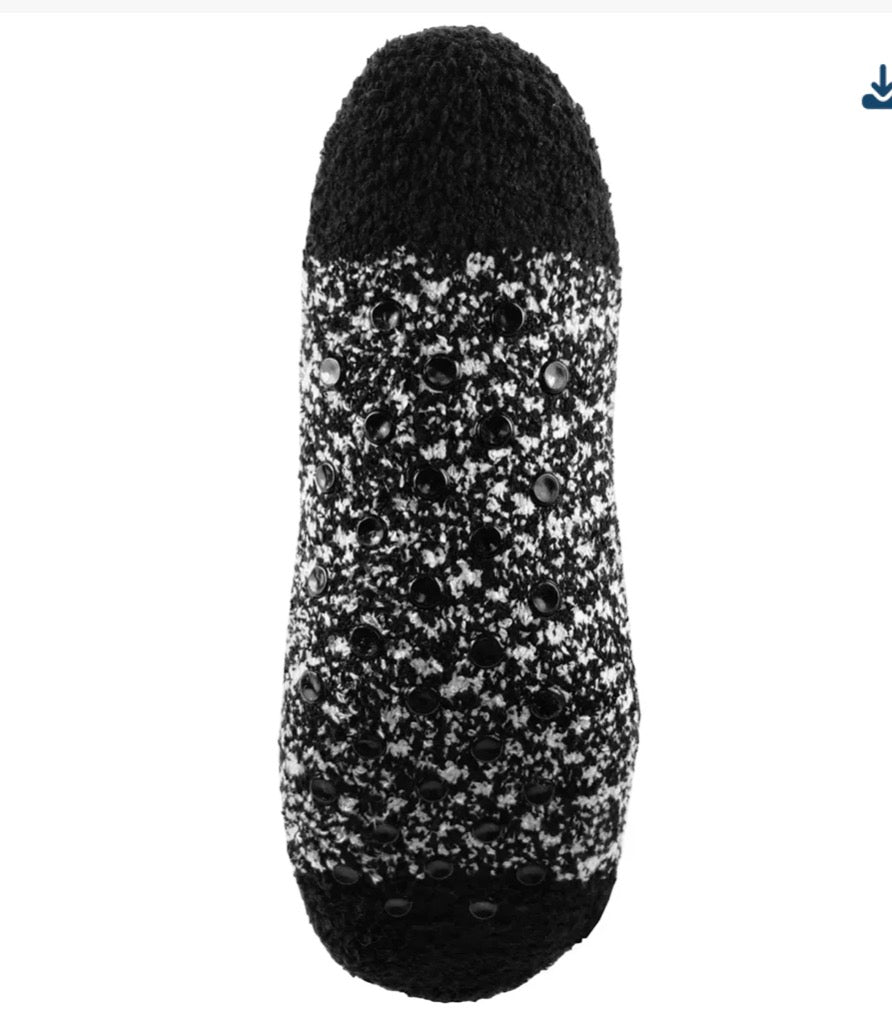 Rolled Fuzzy Beanie &amp; Sherpa Lined Socks Combo