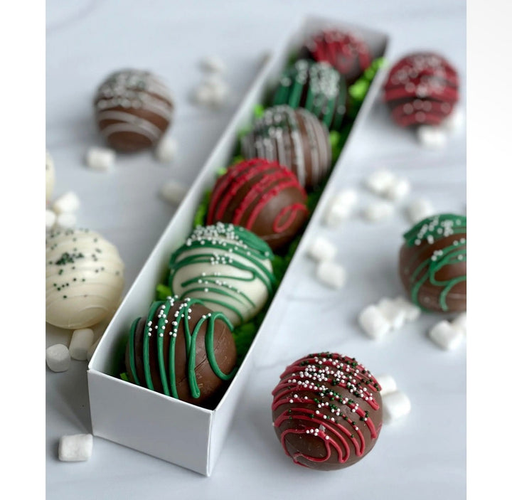Holiday Mini Hot Chocolate Bombs (Box of 6), Hot Cocoa