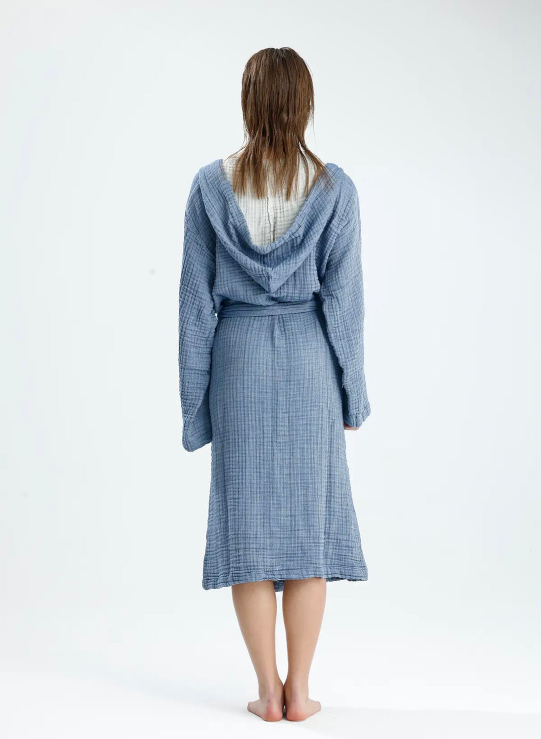 4 Layers Organic Muslin Cotton Bathrobe - Lightweight Robe
