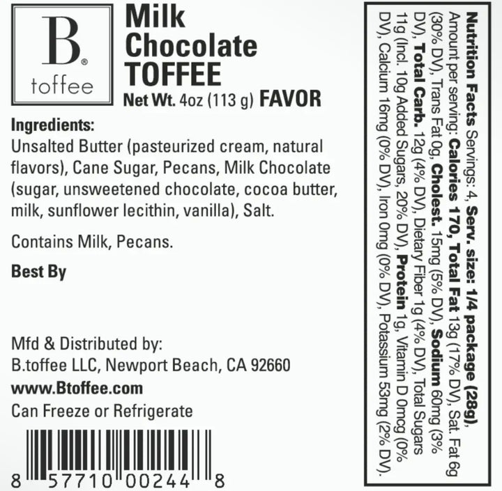 Custom Corporate Logo- B. Toffee, 4oz gift box
