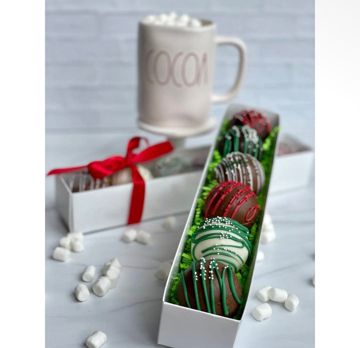Holiday Mini Hot Chocolate Bombs (Box of 6), Hot Cocoa