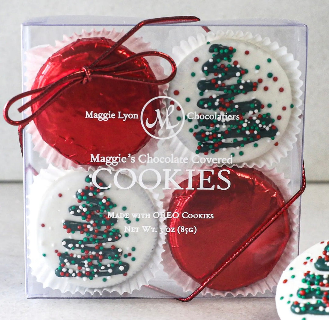 4 pc Holiday Chocolate Covered Cookies