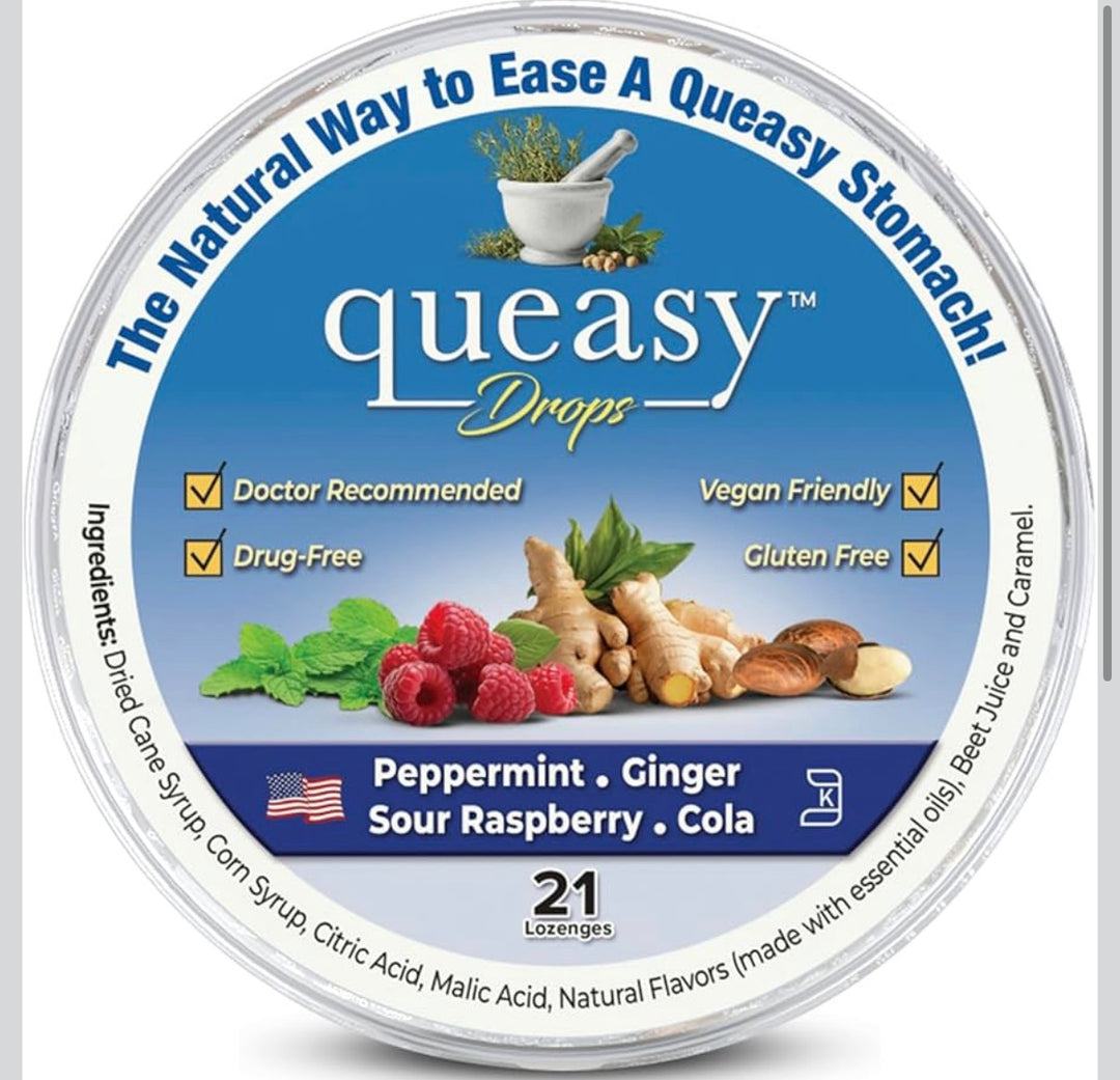 Queasy drops container