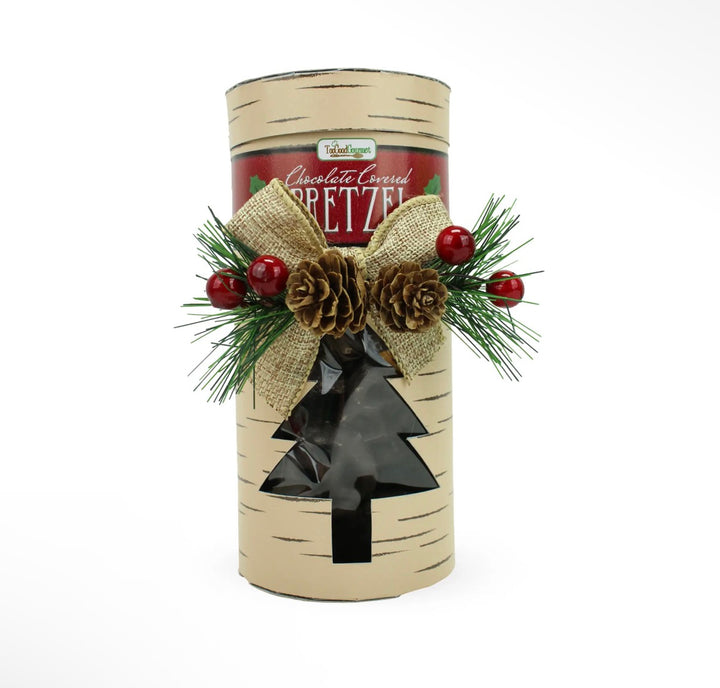 Holiday Woodland Pretzel Jars - Chocolate Dipped Pretzels