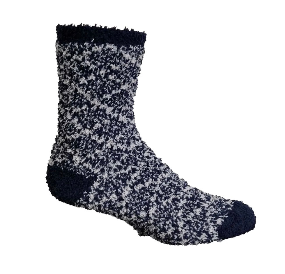 Fuzzy Crew Socks with Direct Embroidery