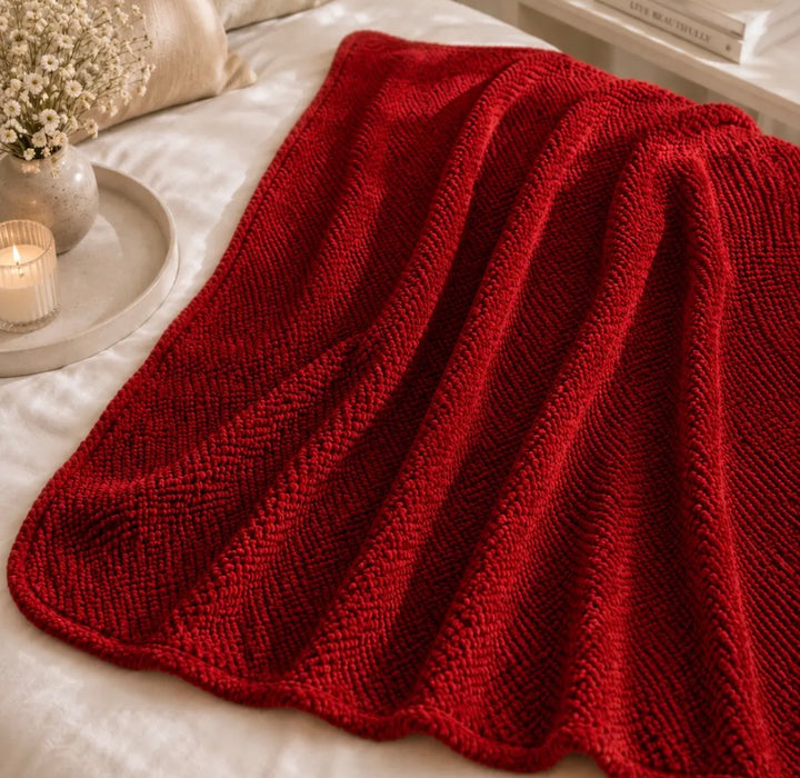 Red Knit Blanket