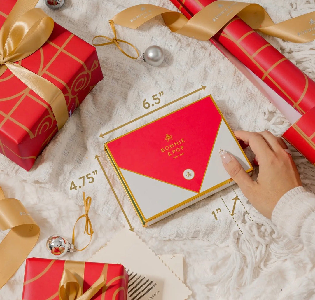 Holiday Greeting Card With Foiled Chocolate Gift Box