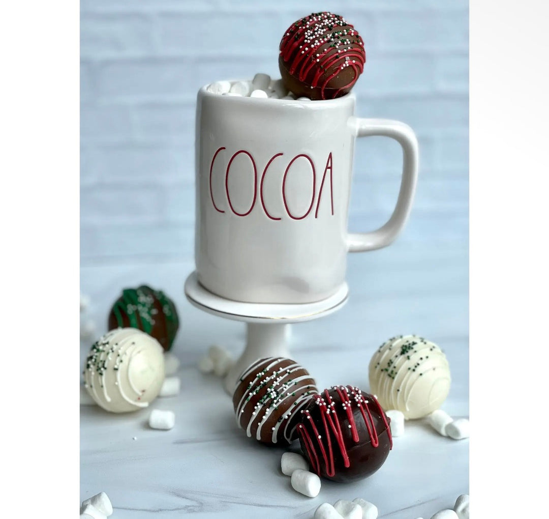 Holiday Mini Hot Chocolate Bombs (Box of 6), Hot Cocoa