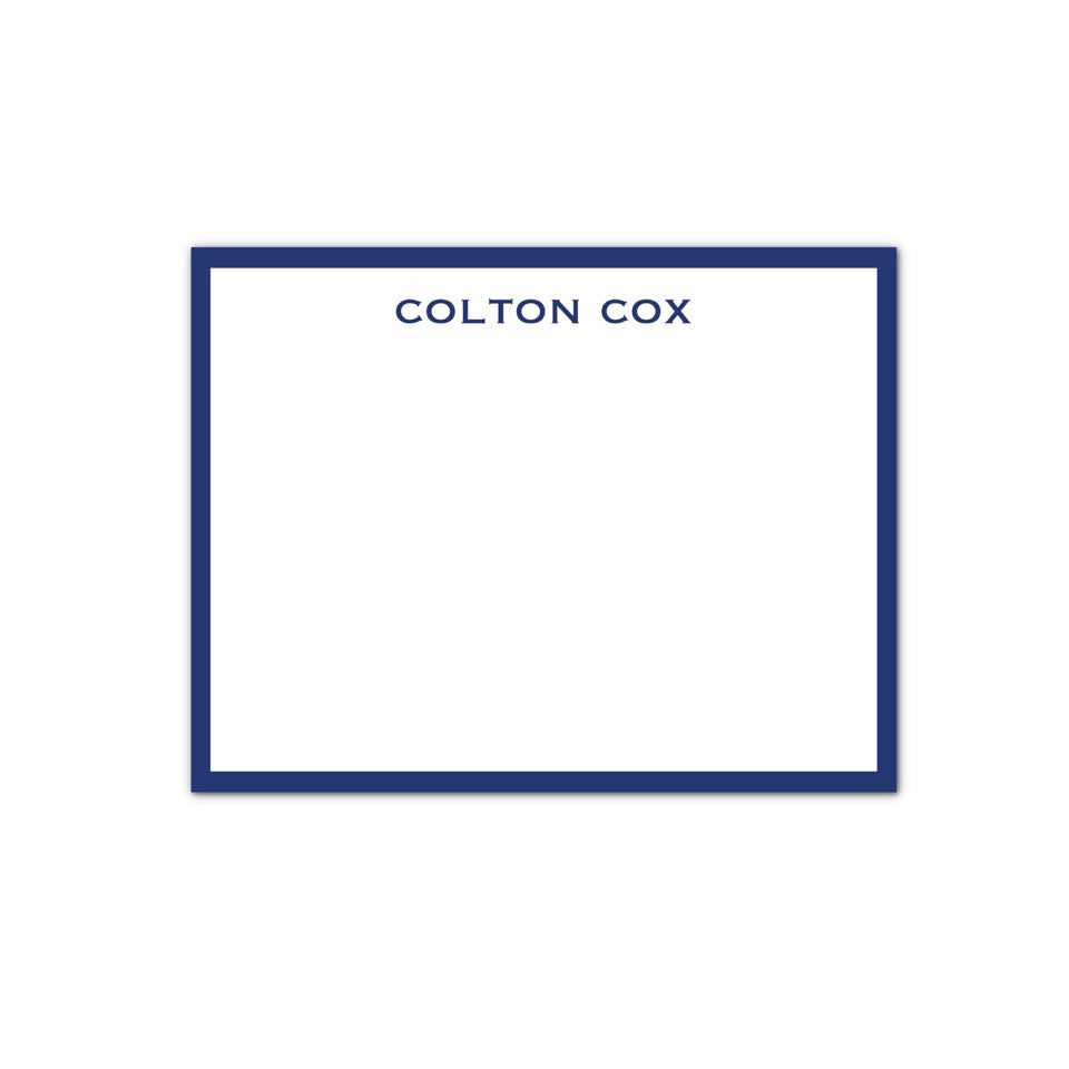 Personalized Stationery – Flat Notecard Set of 10: Ink &amp; Opus Collection