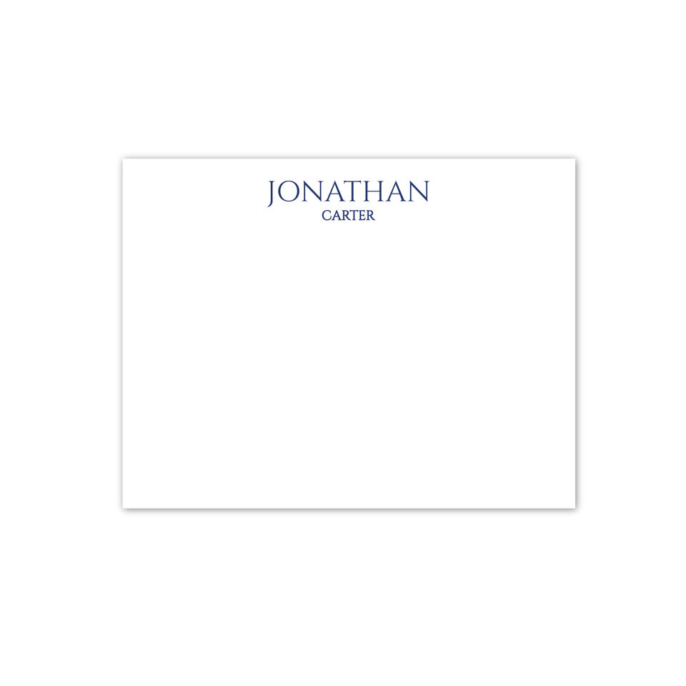 Personalized Stationery – Flat Notecard Set of 10: Ink &amp; Opus Collection