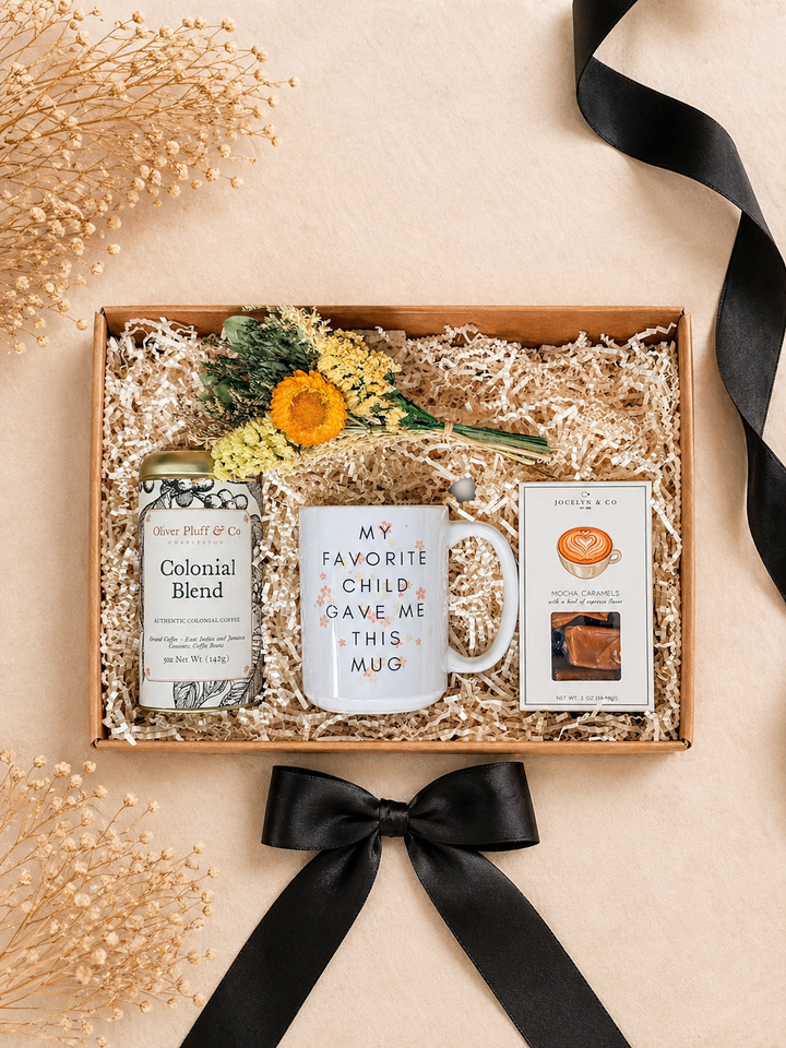 Slow Morning Gift Box for Mom | Coffee &amp; Caramel Gift Set, Ready-to-Ship Gift for Her