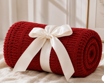 Red Knit Blanket