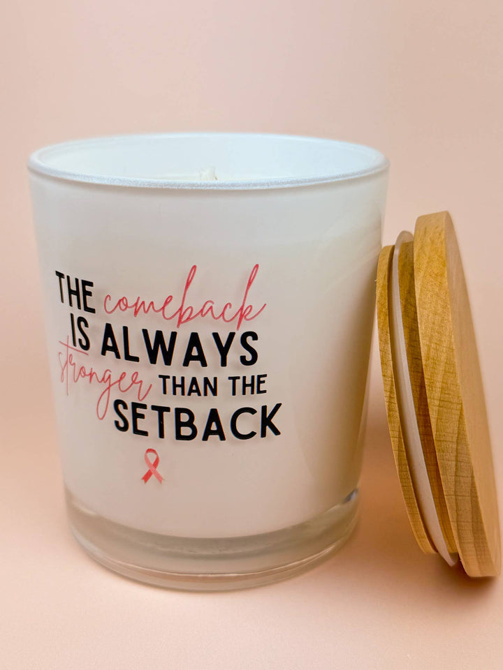 The Comeback - Breast Cancer Soy Candle: Vanilla Brûlée
