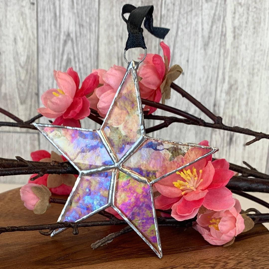 You + Shine: Be Well Handmade Stained Glass Star