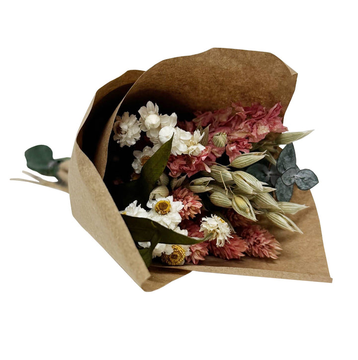 MINI Pink Larkspur &amp; Baby Eucalyptus Bouquet Bundle