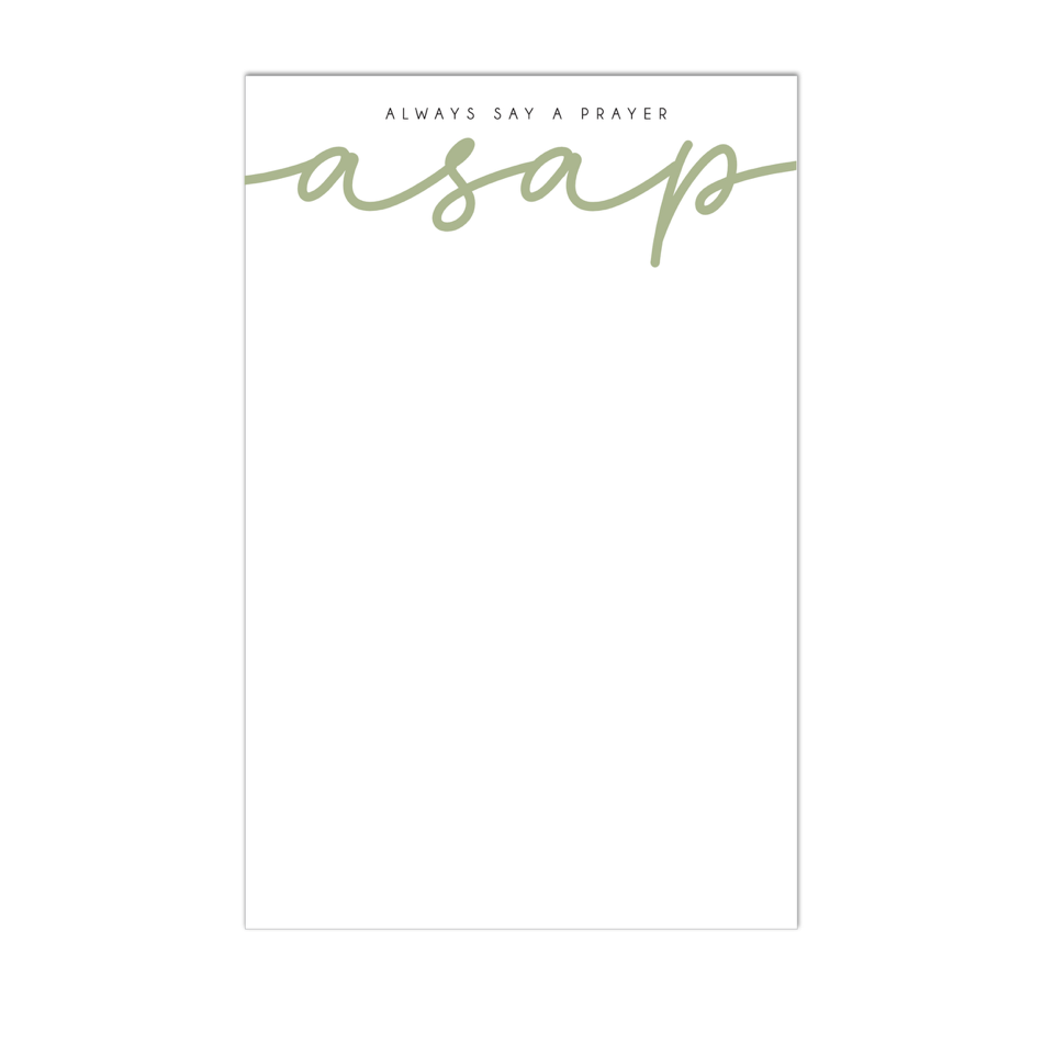 Olive "ASAP" Note Pad
