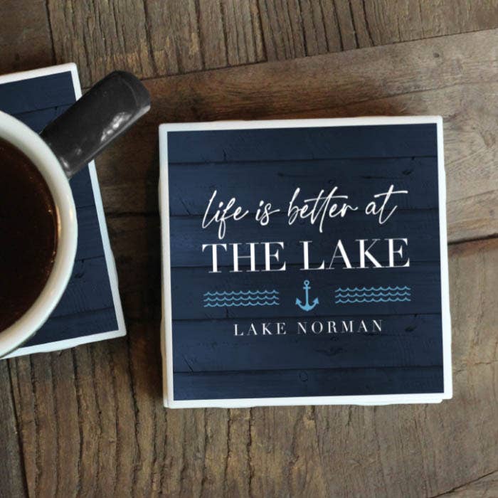 Life Is Better at the Lake Custom Lake Coasters