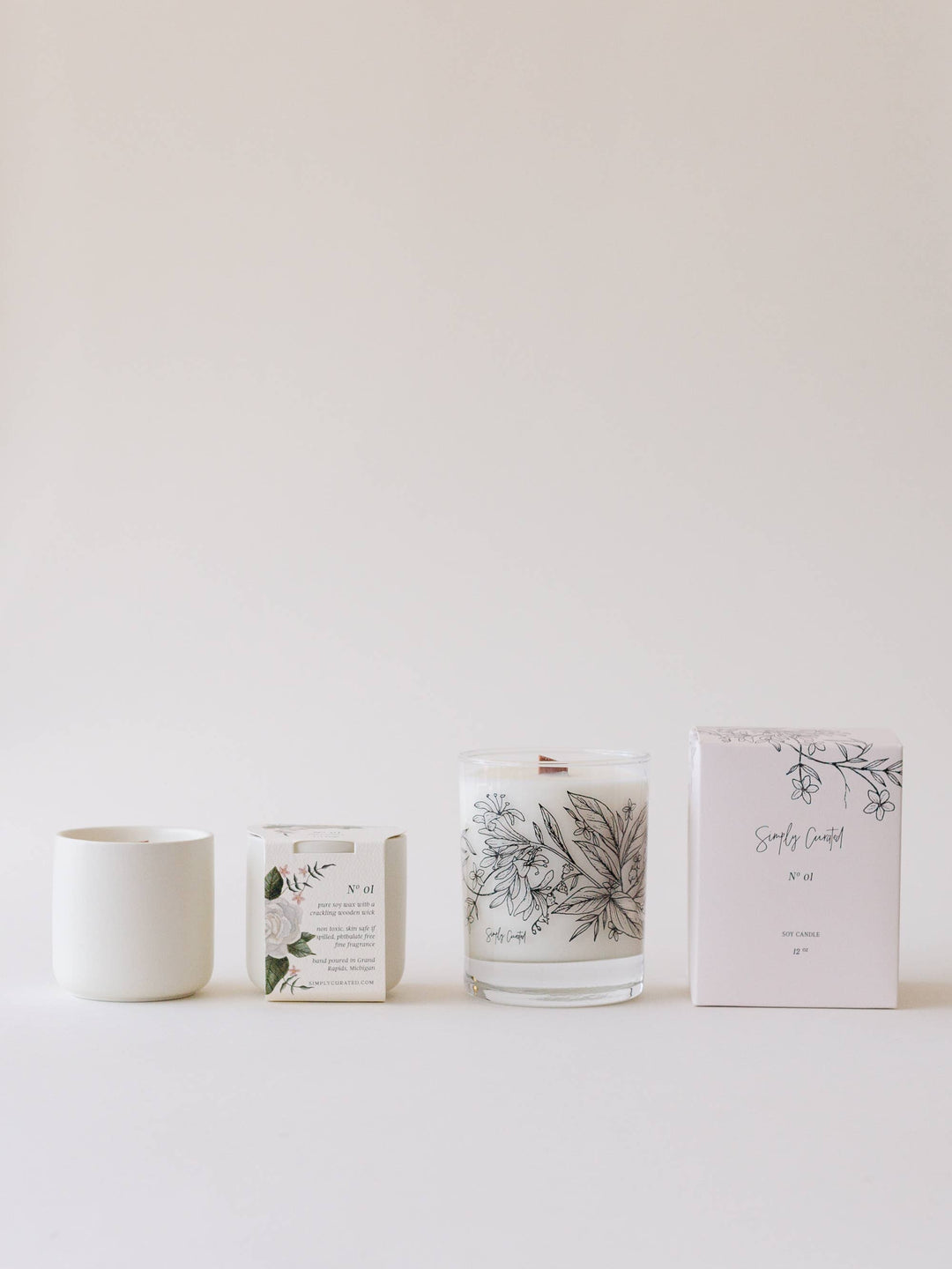 No. 01 - Ceramic Botanical Soy Candles