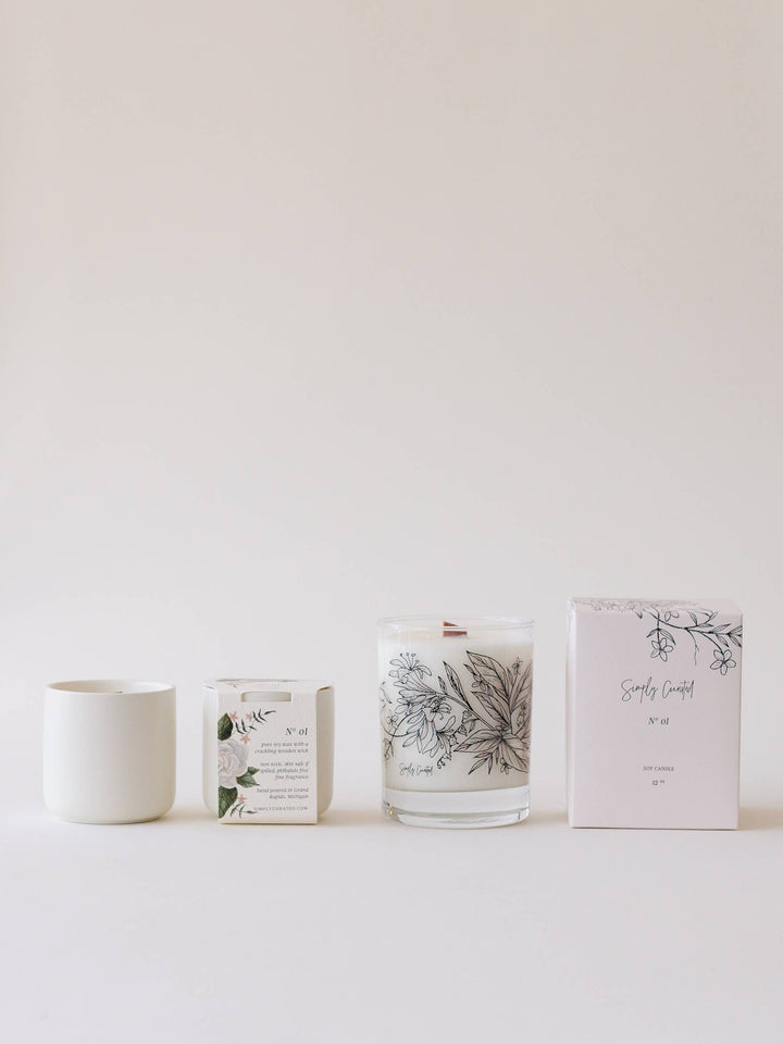 No. 01 - Ceramic Botanical Soy Candles