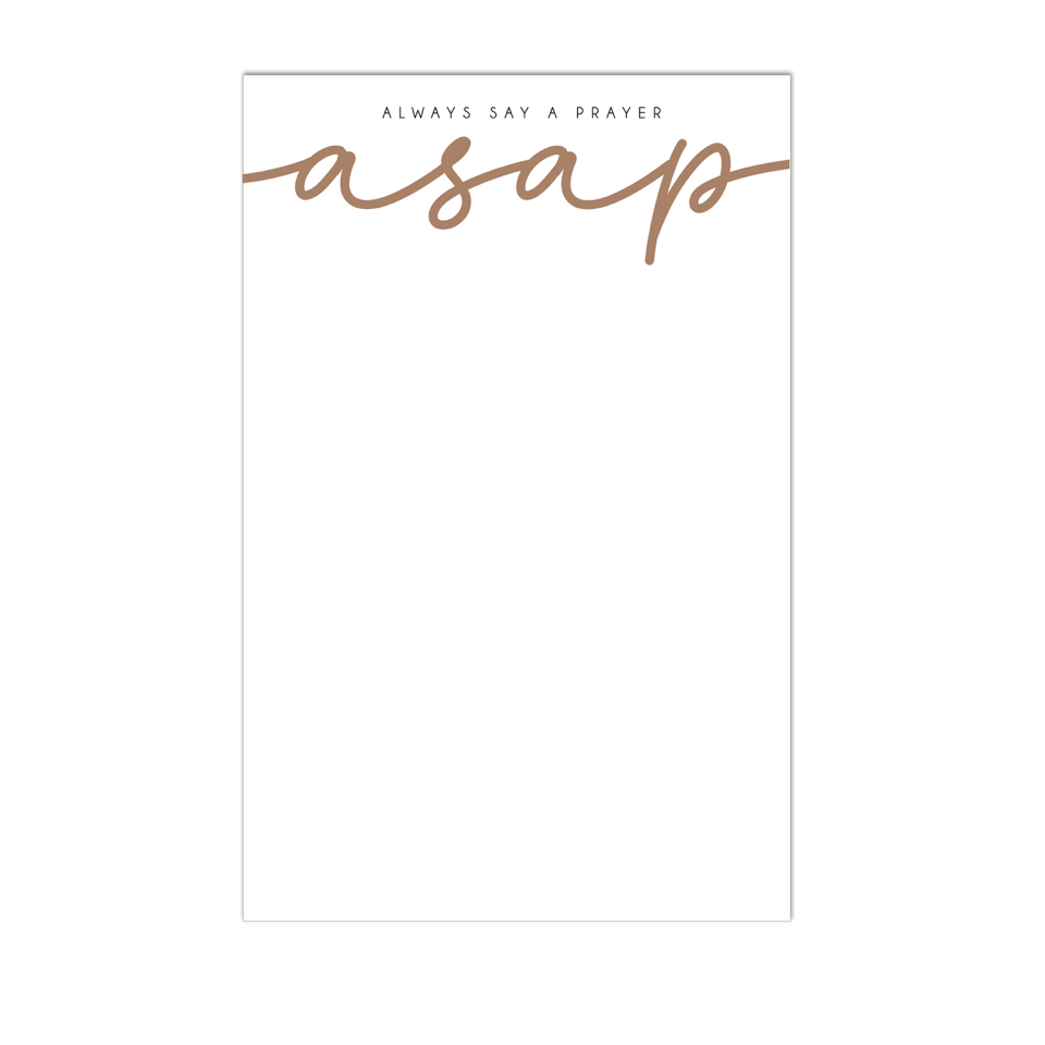 Brown "ASAP" Note Pad