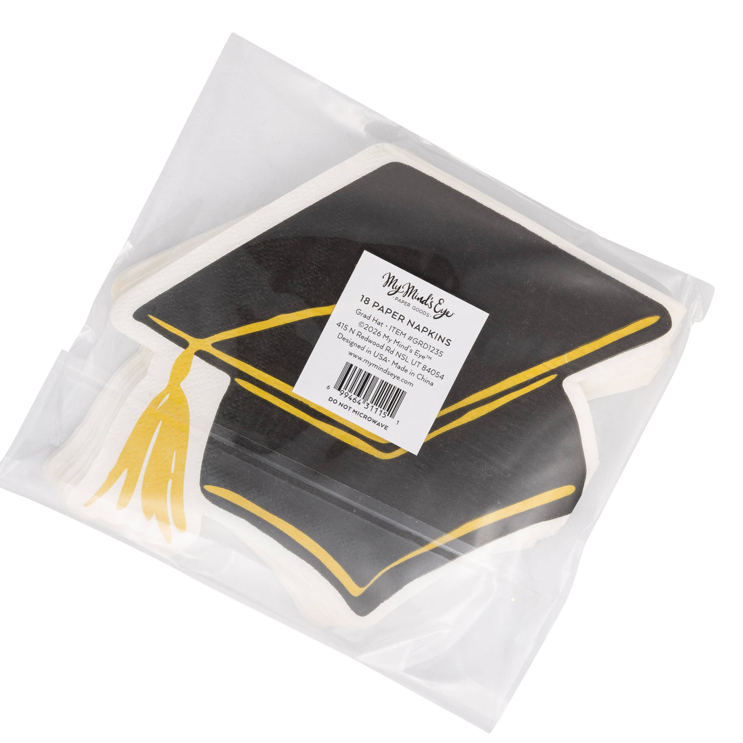 Grad Hat Shaped Napkin Cocktail