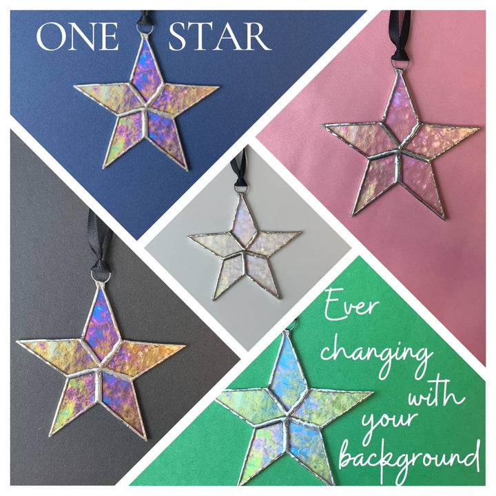 You + Shine: Be Well Handmade Stained Glass Star