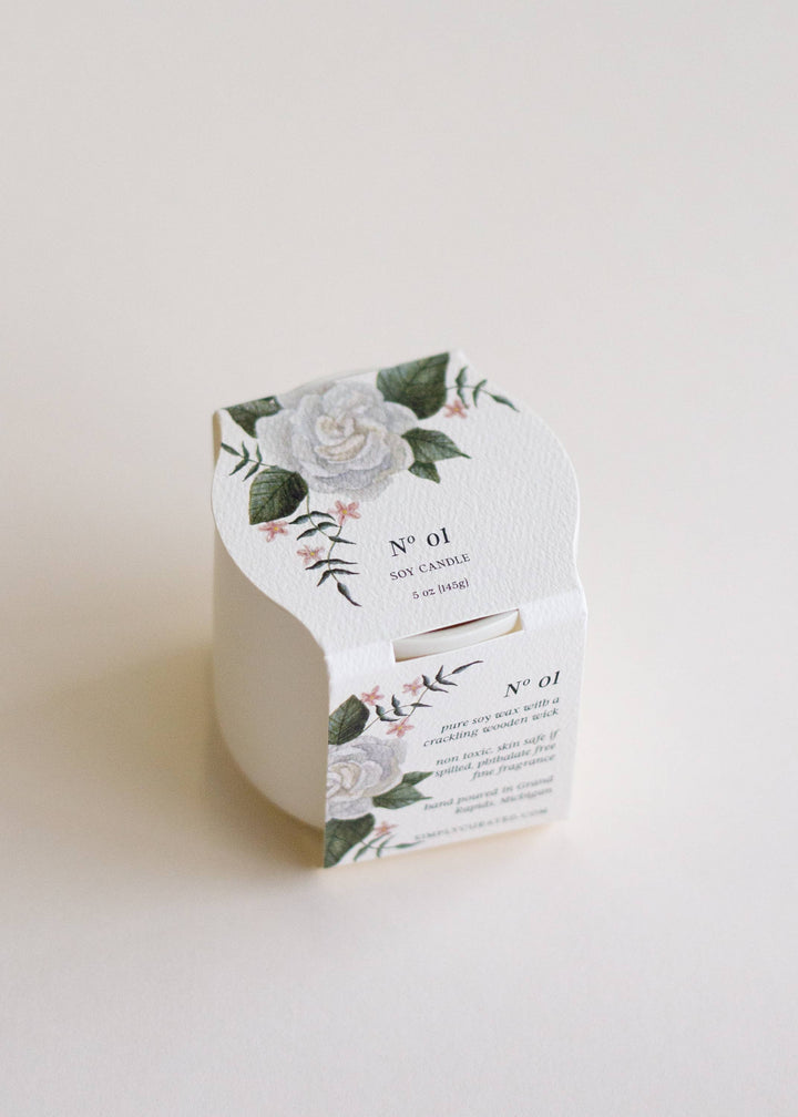 No. 01 - Ceramic Botanical Soy Candles