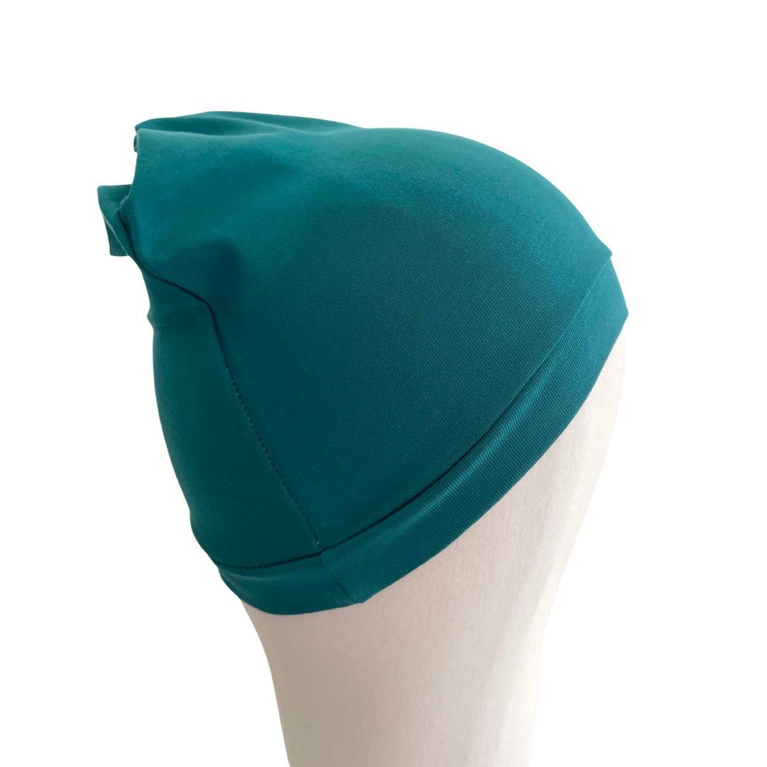 Colourful Soft Stretchy Chemo Teal Blue Beanie Hat for Women