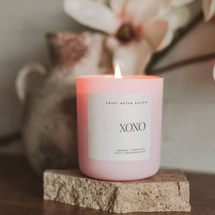XOXO 15 oz Soy Candle, Matte Jar - Valentine&