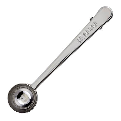 Metallic coffee scoop with &