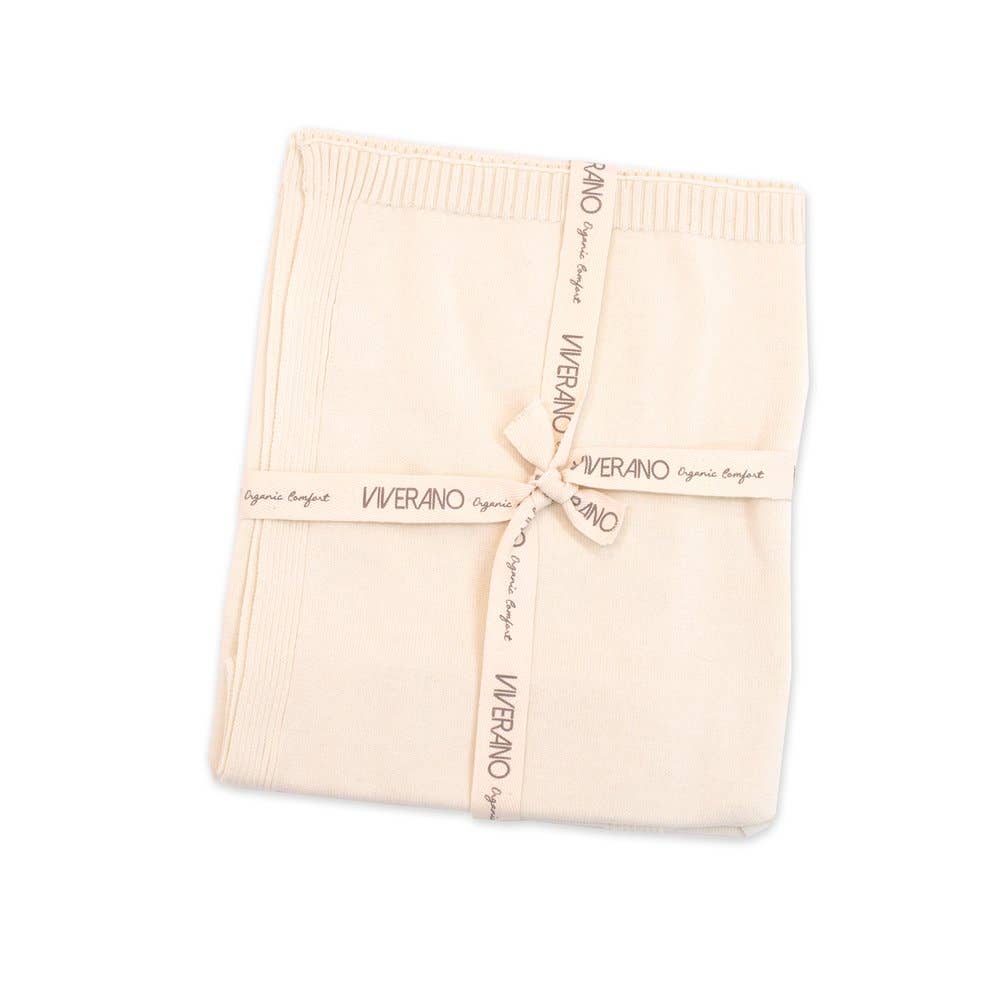 Milan Knit Classic Baby Blanket (Organic Cotton): Blush / One Size