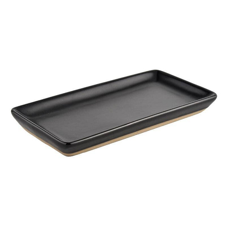 Black Stoneware Tray - Home Decor &amp; Gifts